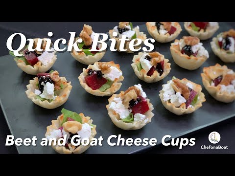 Beetroot and goat's cheese cups