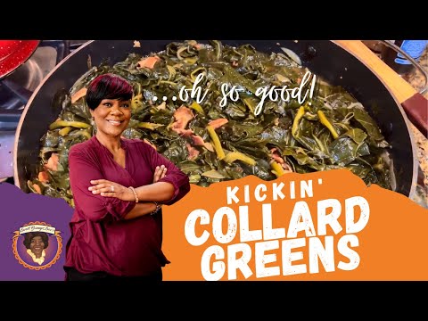 Braised spring greens with bacon