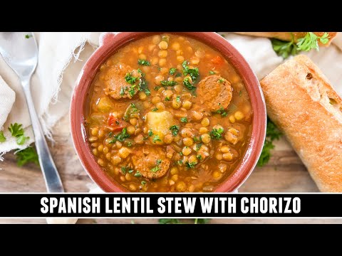 Butter bean, red lentil, sweet potato and chorizo stew